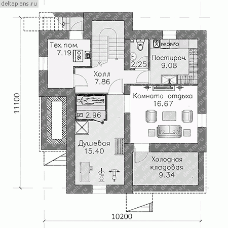 Планировка цокольного этажа