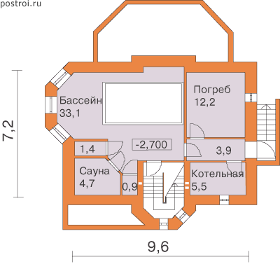 Планировка цокольного этажа