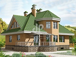 E-305-1P Двухэтажный цокольный дом с винтовой лестницей и сауной